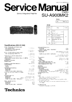 Technics - SUA-900-Mk2 - Service manual 
